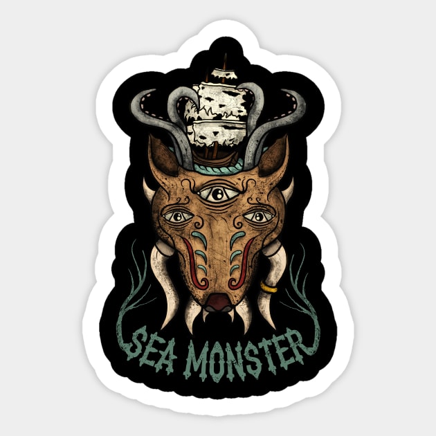 Sea monster Sticker by Yeroma